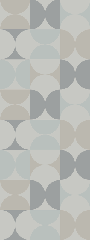 Scandinavian vinyl rug with pastel geometric design - TenStickers