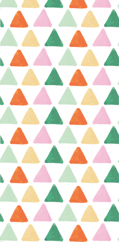 Scandinavian vinyl rug in pastel triangle pattern - TenStickers