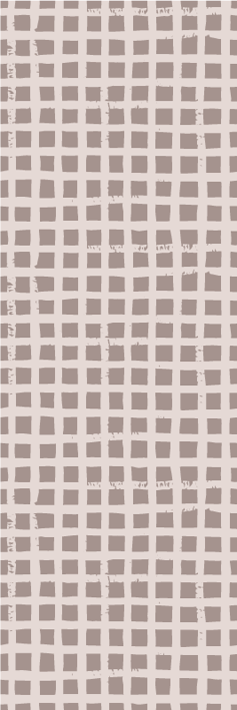 Scandinavian vinyl rug in warm brown check pattern - TenStickers