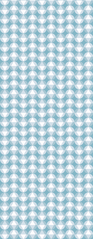 Scandinavian vinyl rug in blue nordic pattern - TenStickers