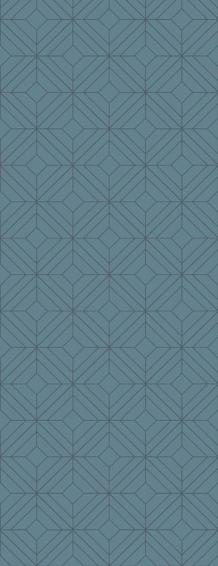 Scandinavian vinyl rug in gray diamond pattern - TenStickers