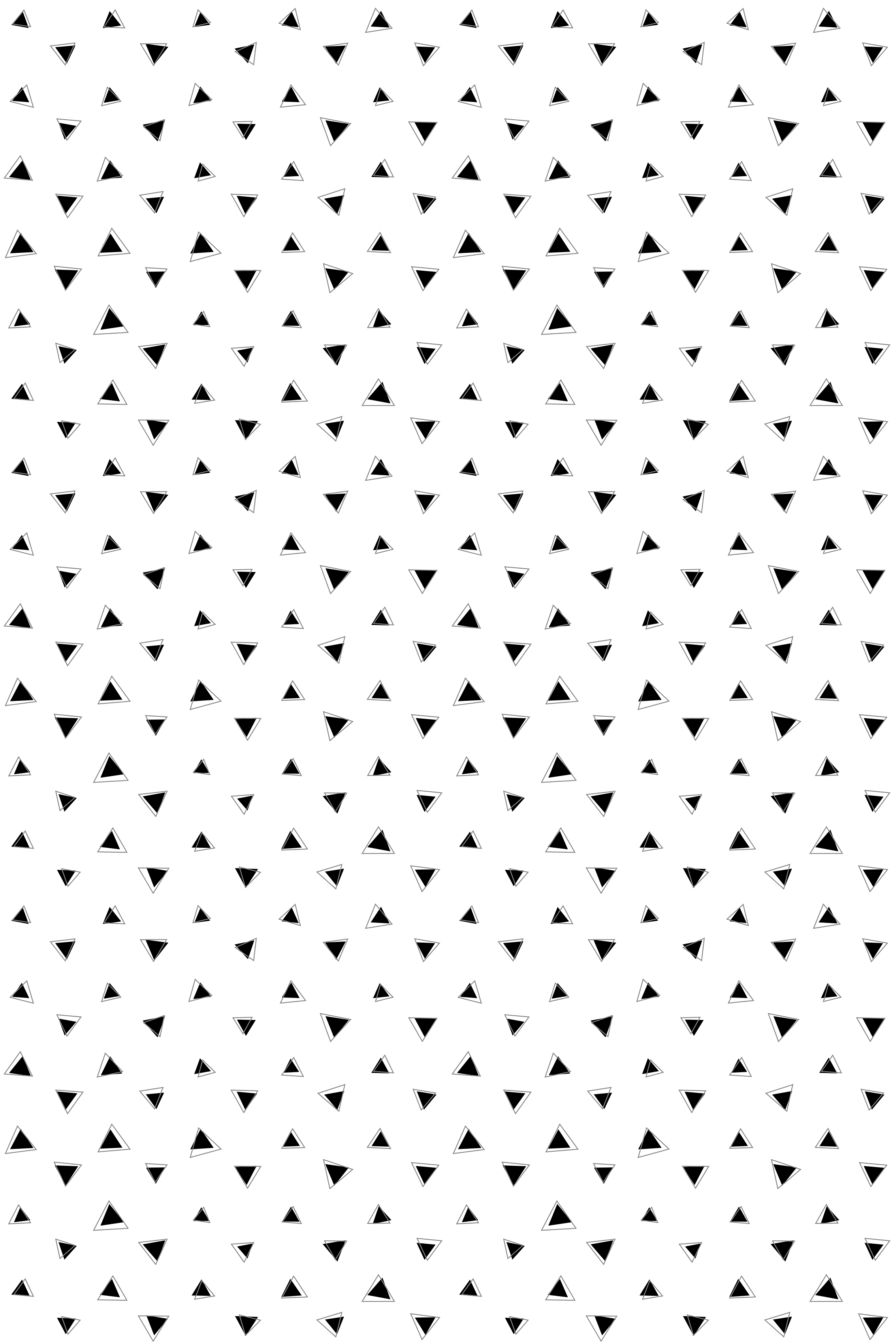 Scandinavian vinyl rug in black and grey 3d triangles - TenStickers