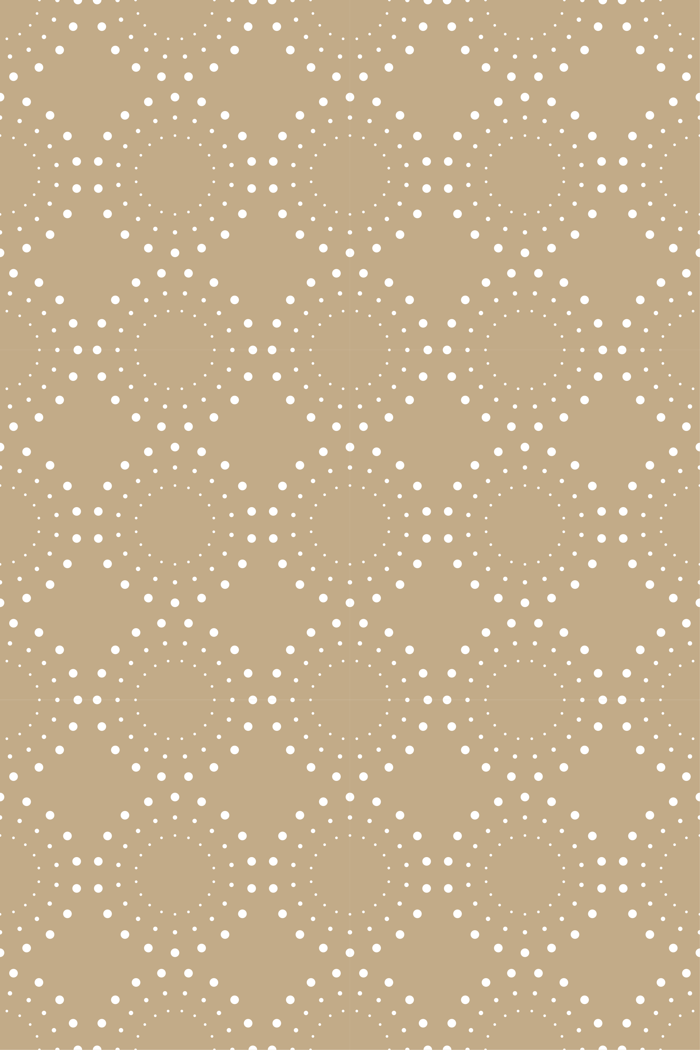 Scandinavian vinyl rug light beige with white circles - TenStickers