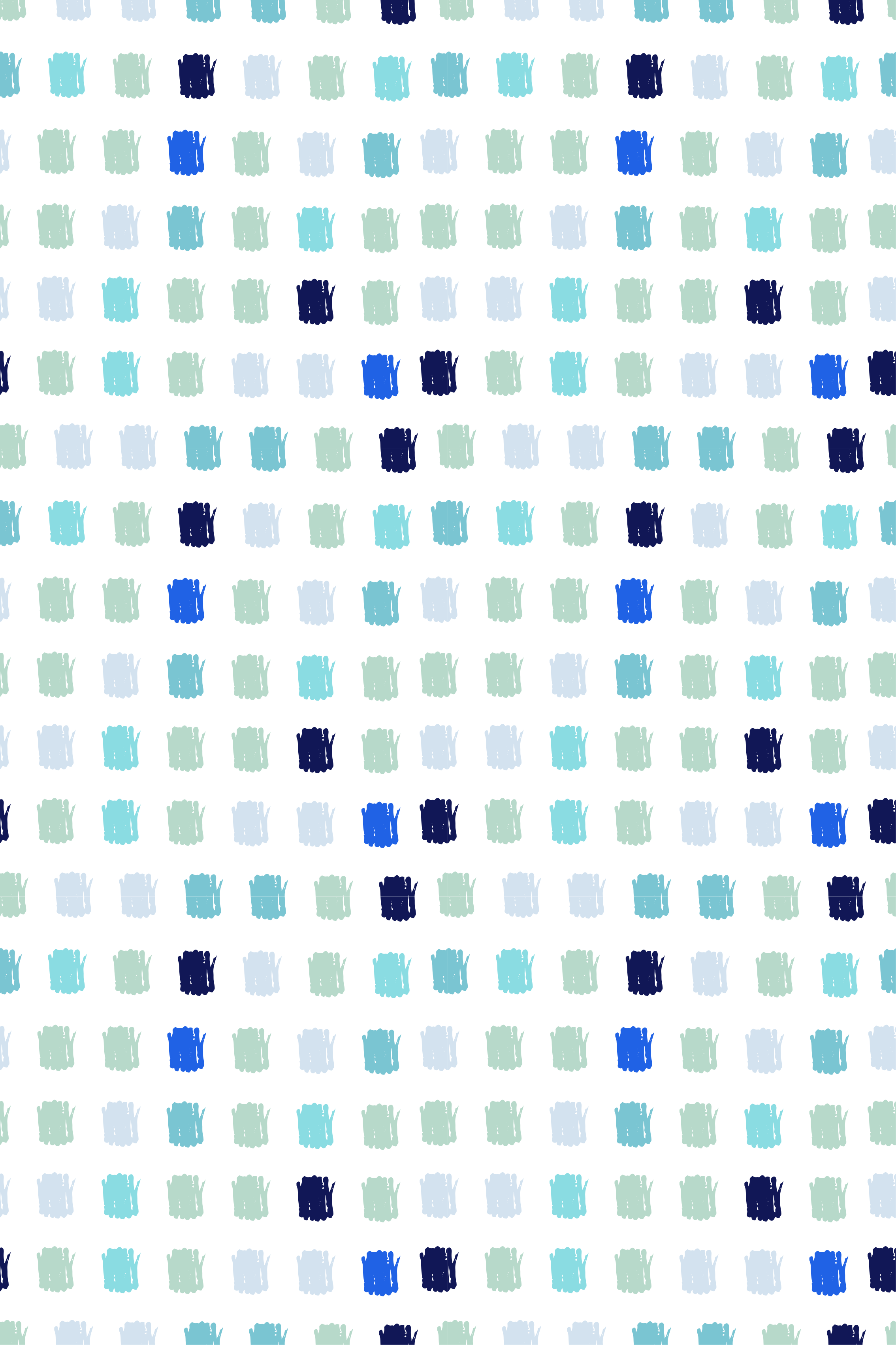 Scandinavian vinyl rug in blue paint strokes - TenStickers