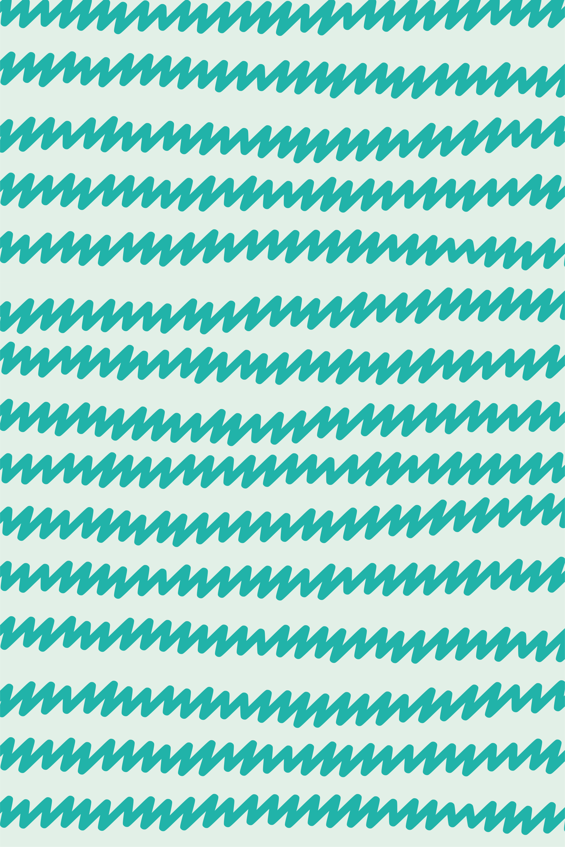 Scandinavian vinyl rug in aquamarine and white zigzag - TenStickers