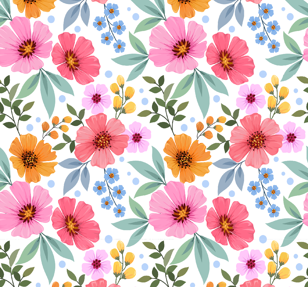 Nature vinyl rug with vibrant floral design - TenStickers