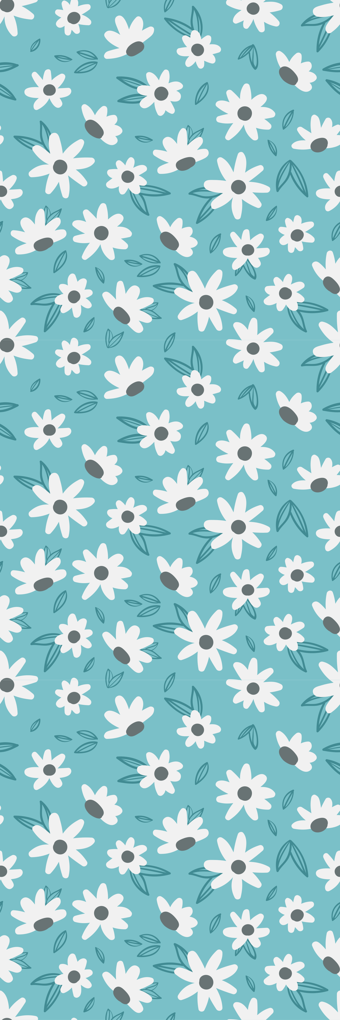 Nature vinyl rug "granny chic" floral design - TenStickers