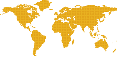 World map vinyl rug yellow dotted design - TenStickers
