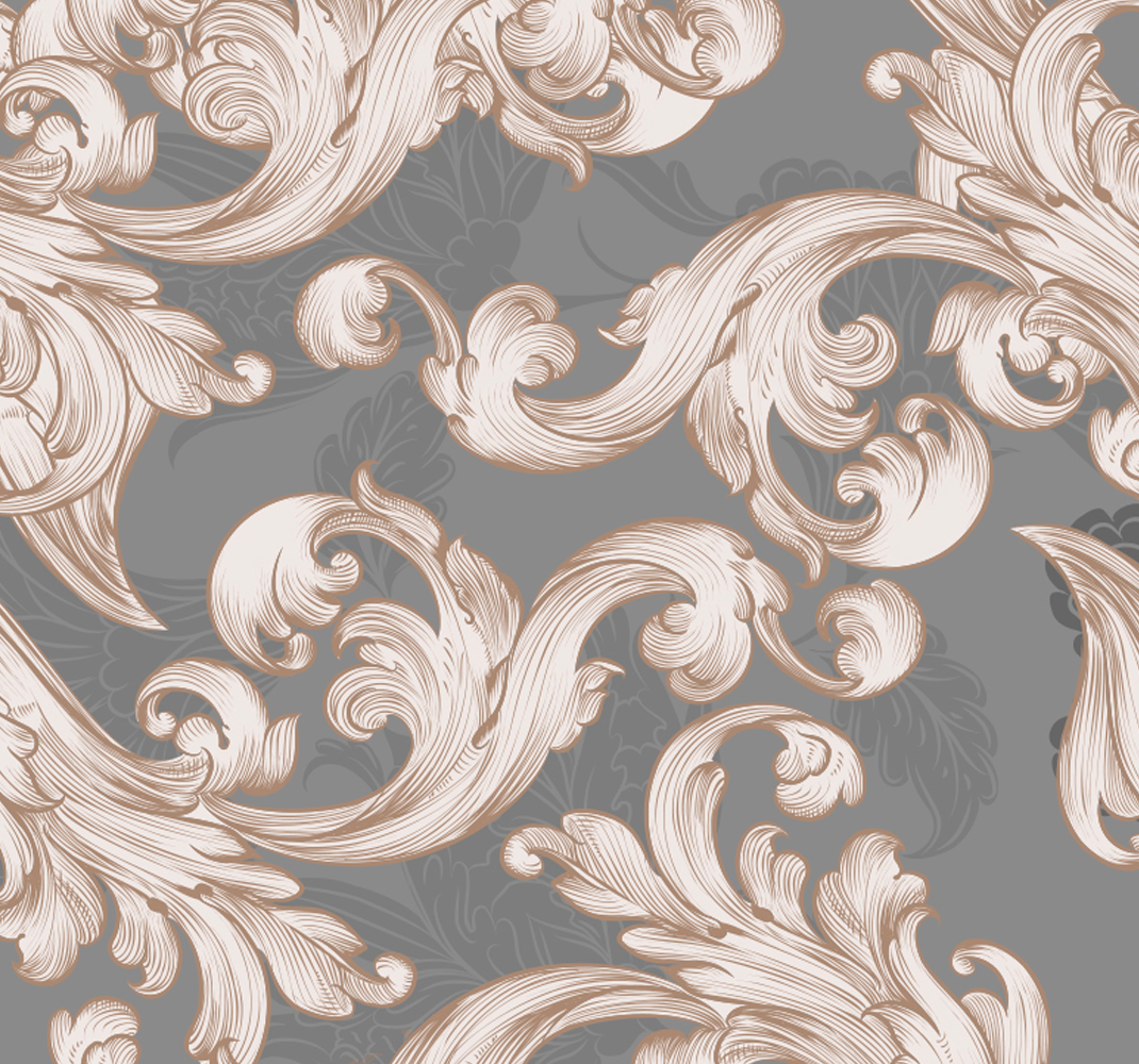 Vintage vinyl rug in soft gray wallpaper style - TenStickers