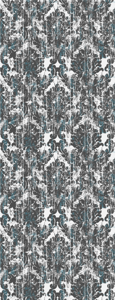 Vintage vinyl rug with a small grey pattern - TenStickers