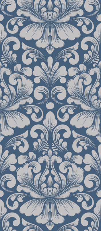 Vintage vinyl rug in classic damask design - TenStickers