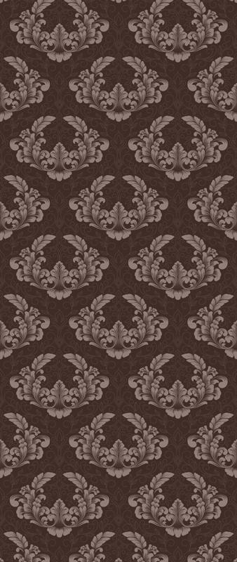 Vintage vinyl rug with seamless damask pattern - TenStickers