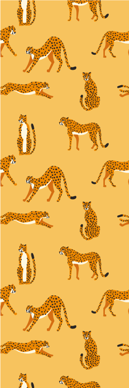 Animal vinyl rug featuring yellow leopard design - TenStickers
