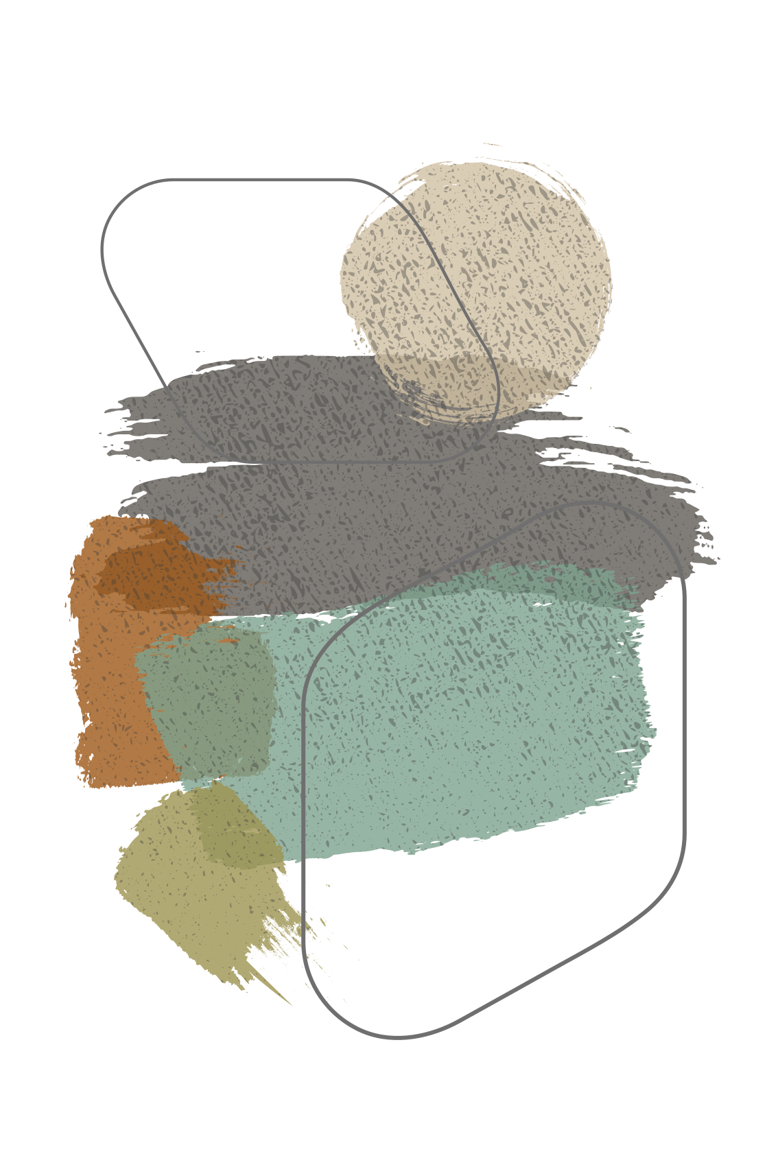 Modern vinyl rug with color stains - TenStickers