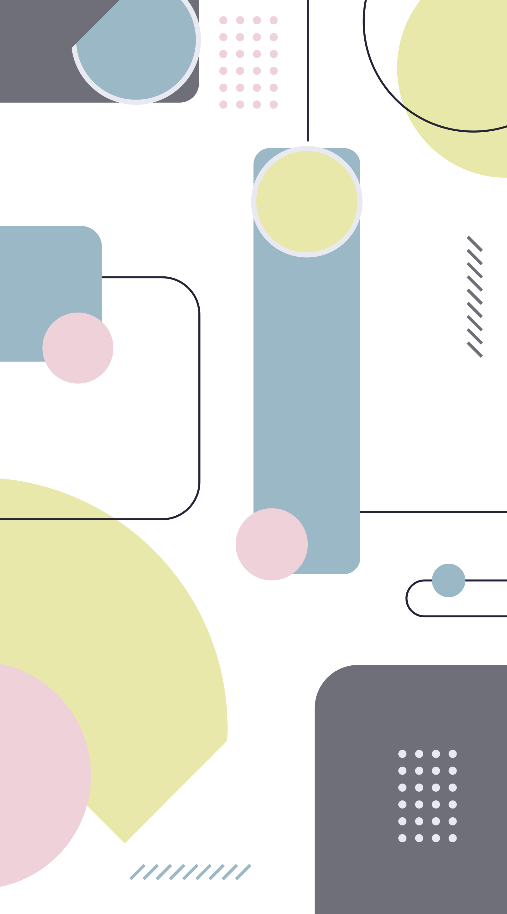 Modern vinyl rug in pastel geometric design - TenStickers