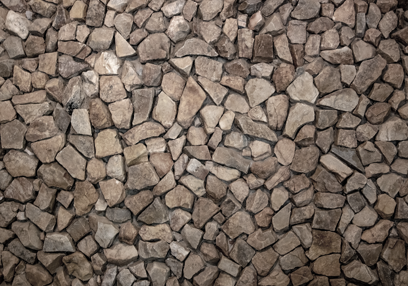 Textured vinyl rug with rustic 3d stone design - TenStickers
