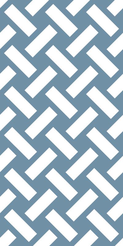 Textured vinyl rug in geometric blue square pattern - TenStickers
