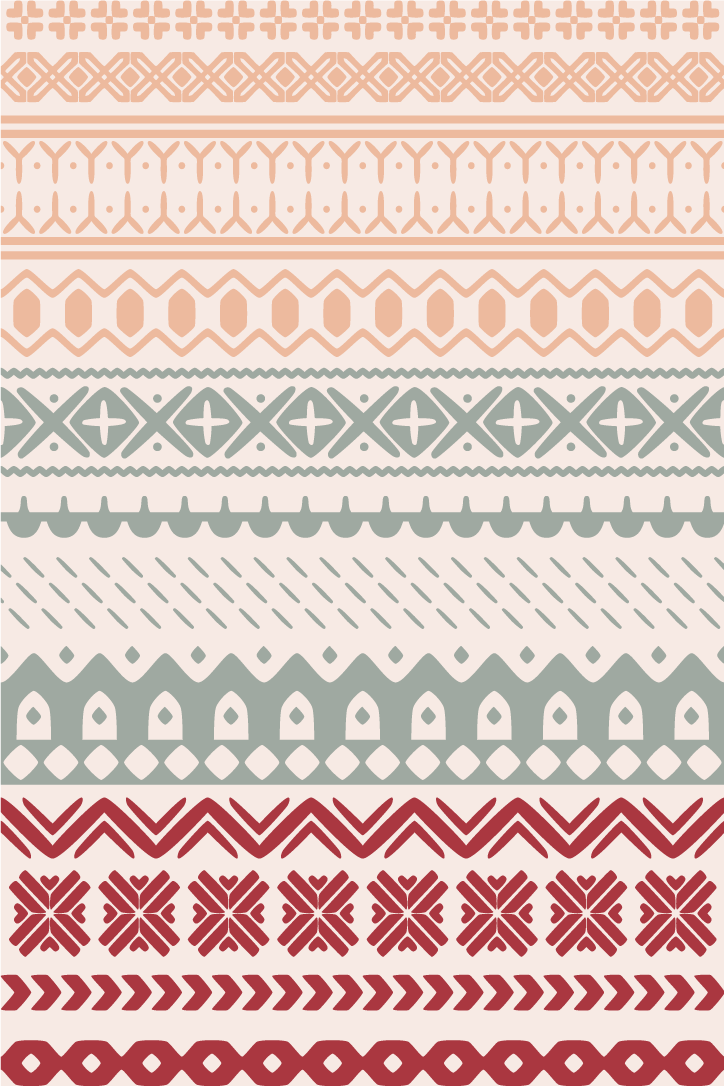 Textured vinyl rug with vintage viking pattern - TenStickers