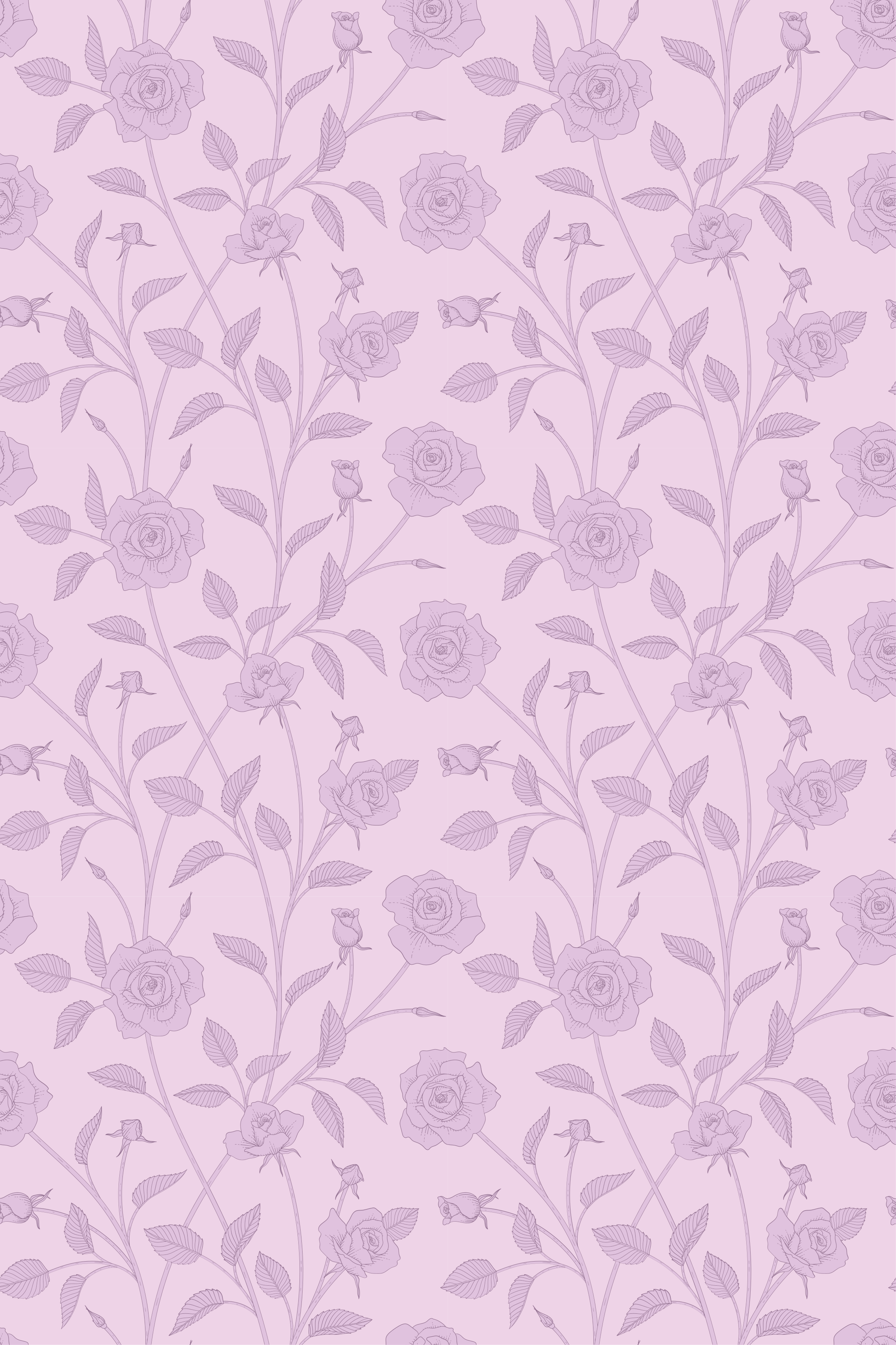 Vintage vinyl rug with purple roses painting - TenStickers