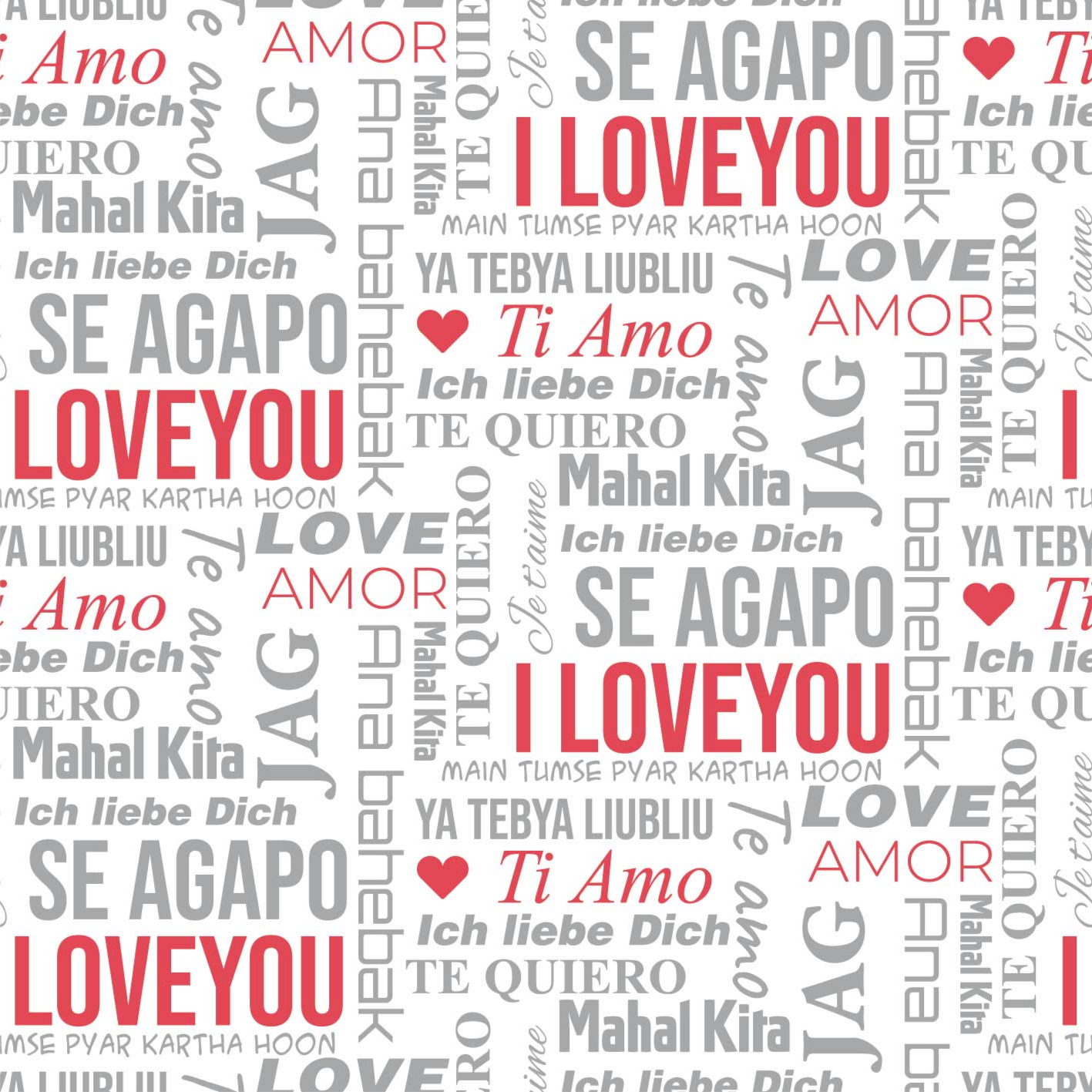 Custom rug i love you in different languages - TenStickers