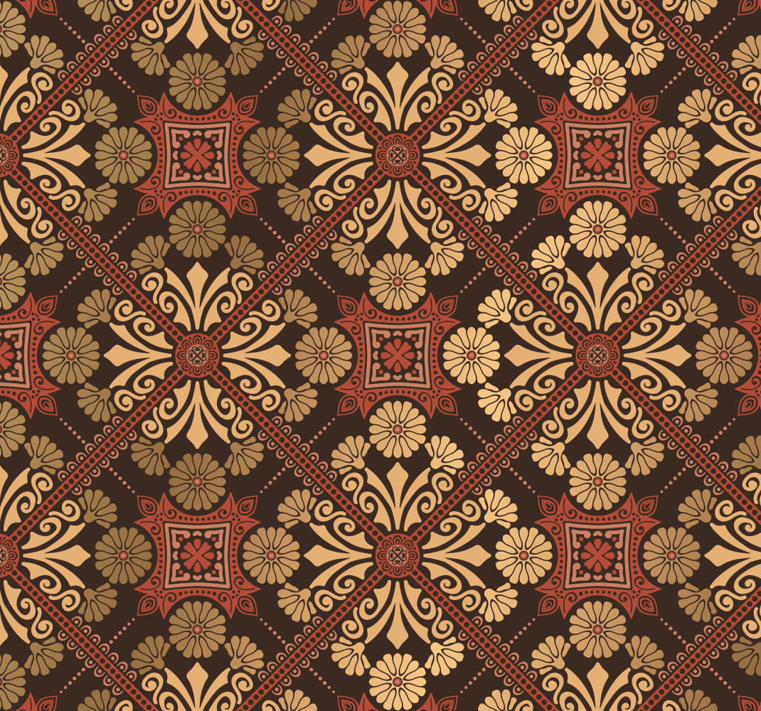 Vintage vinyl rug vintage wallpaper for bedroom - TenStickers