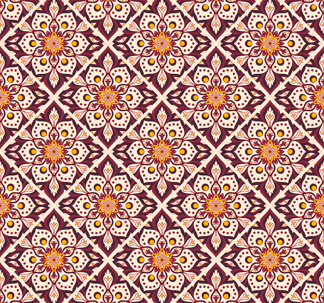 Vintage vinyl rug classic castle design - TenStickers