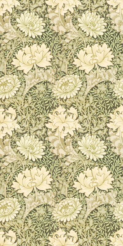 Vintage vinyl rug in modern chrysanthemum style - TenStickers