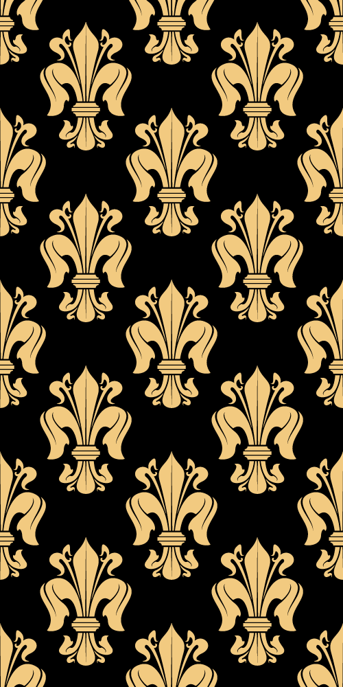 Vintage vinyl rug with fleur-de-lis design - TenStickers