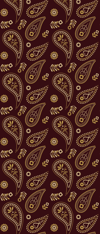 Vintage vinyl rug with traditional indian design - TenStickers