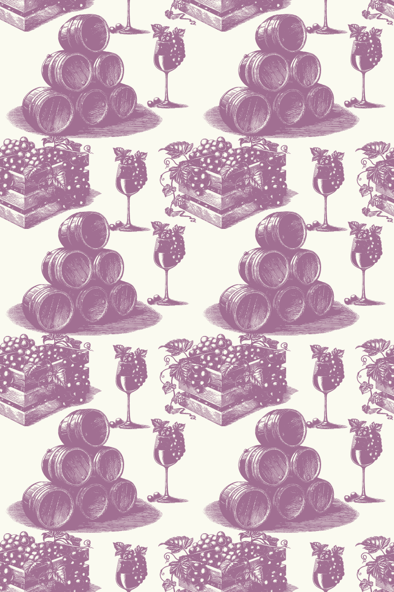 Vintage vinyl rug french vintage design in violet - TenStickers