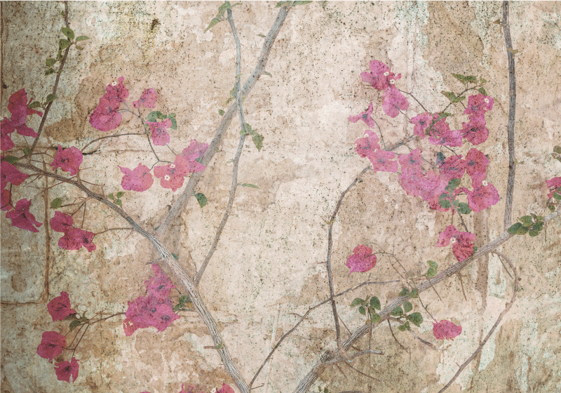 Vintage vinyl rug with classic ivy design - TenStickers