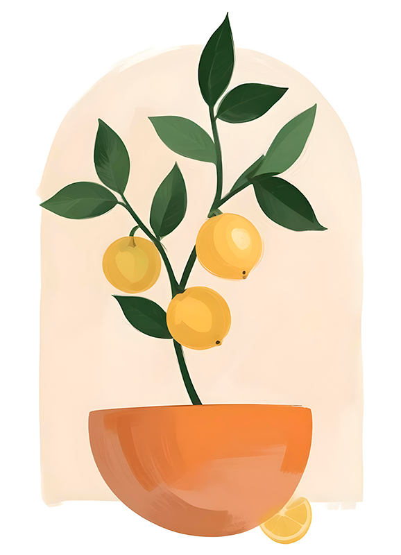 Floral vinyl rug small fruit tree - TenStickers