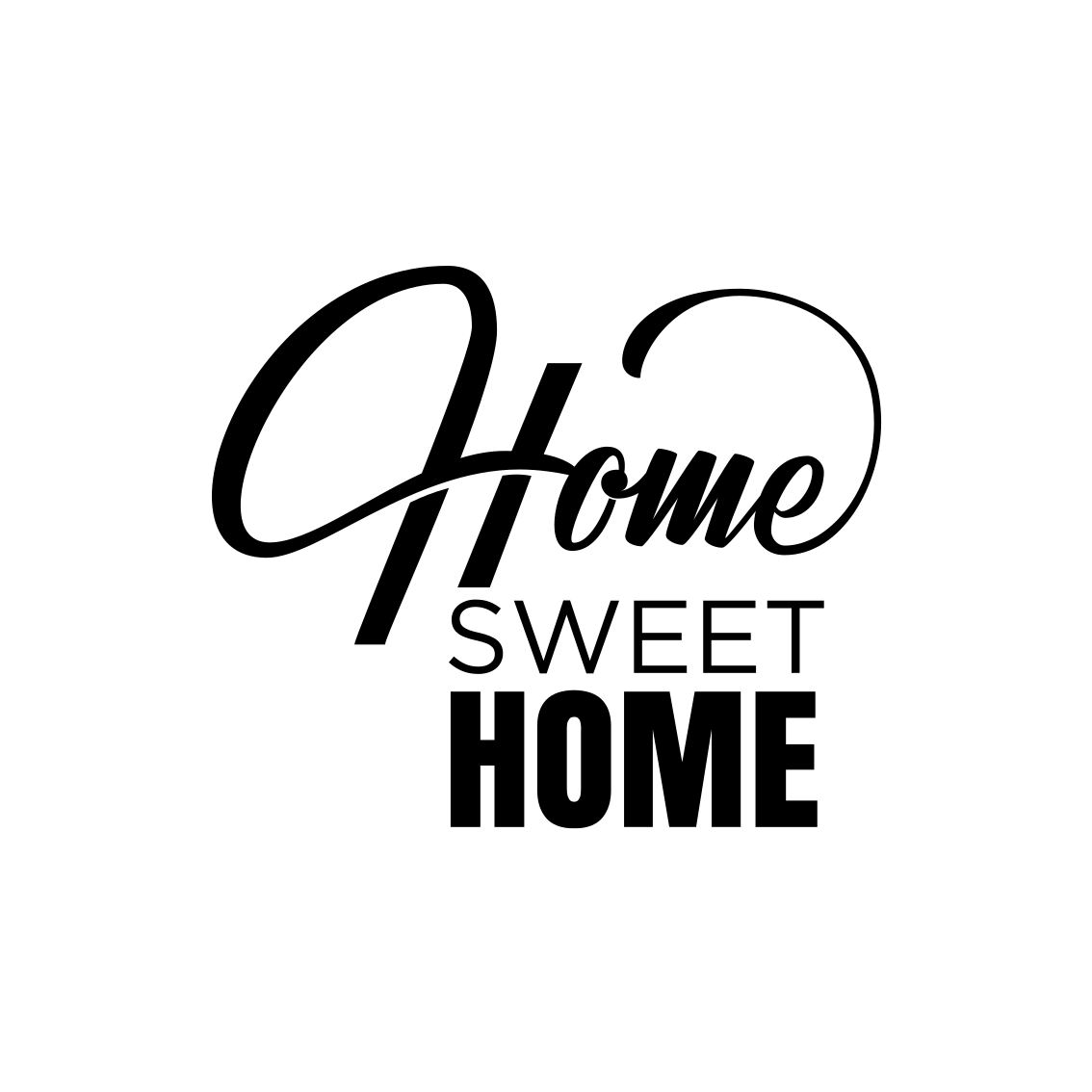 Custom rug home sweet home minimalist style 3 - TenStickers