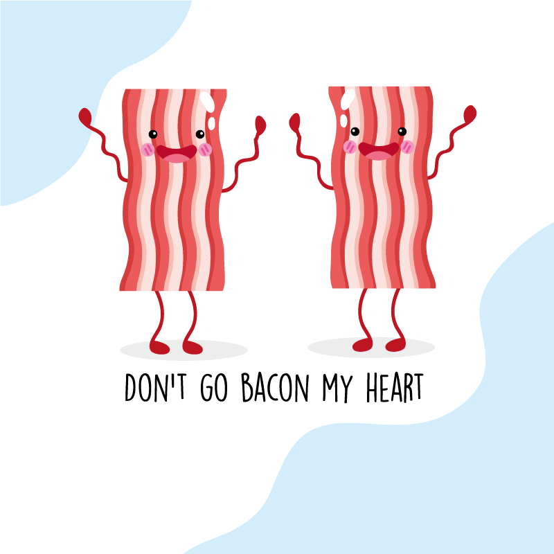 Custom rug with a funny bacon quote - TenStickers