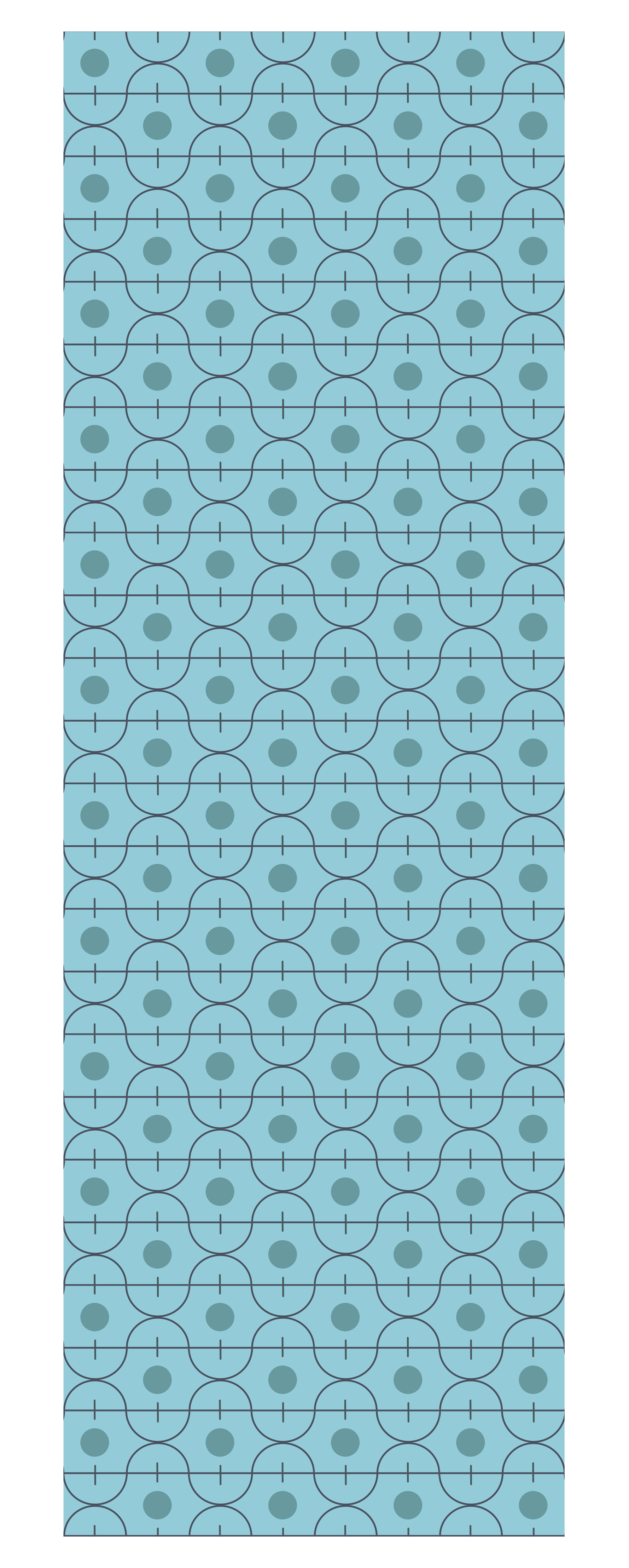 Textured vinyl rug in blue geometric japanese pattern - TenStickers