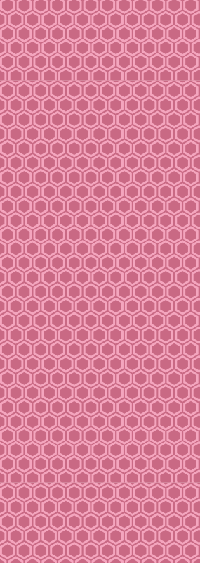 Textured vinyl rug with pink geometric hexagons - TenStickers