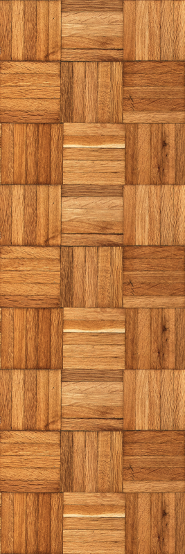 Textured vinyl rug with brown wood tile design - TenStickers