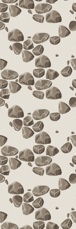 Textured vinyl rug worn with modern rustic stones - TenStickers