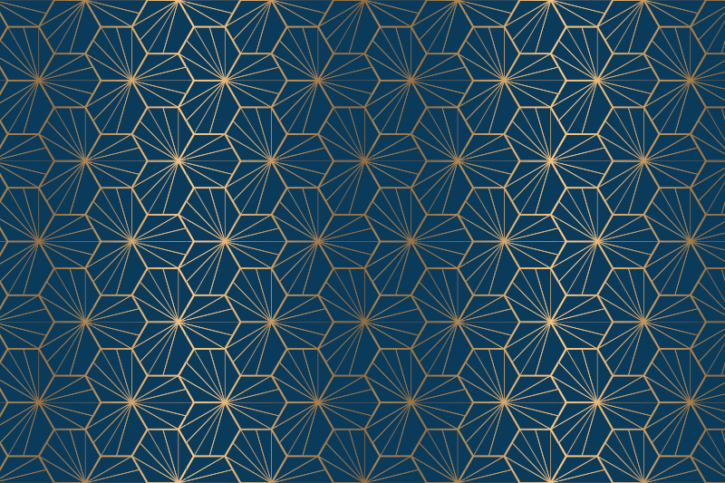 Geometric vinyl rug with elegant geometric design - TenStickers