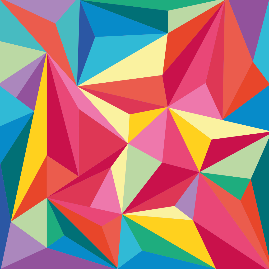 Geometric vinyl rug in multicolor design - TenStickers