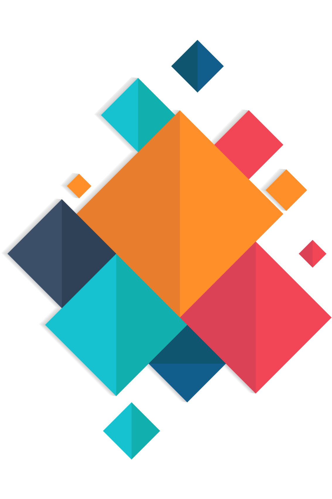 Geometric vinyl rug in vibrant squares - TenStickers