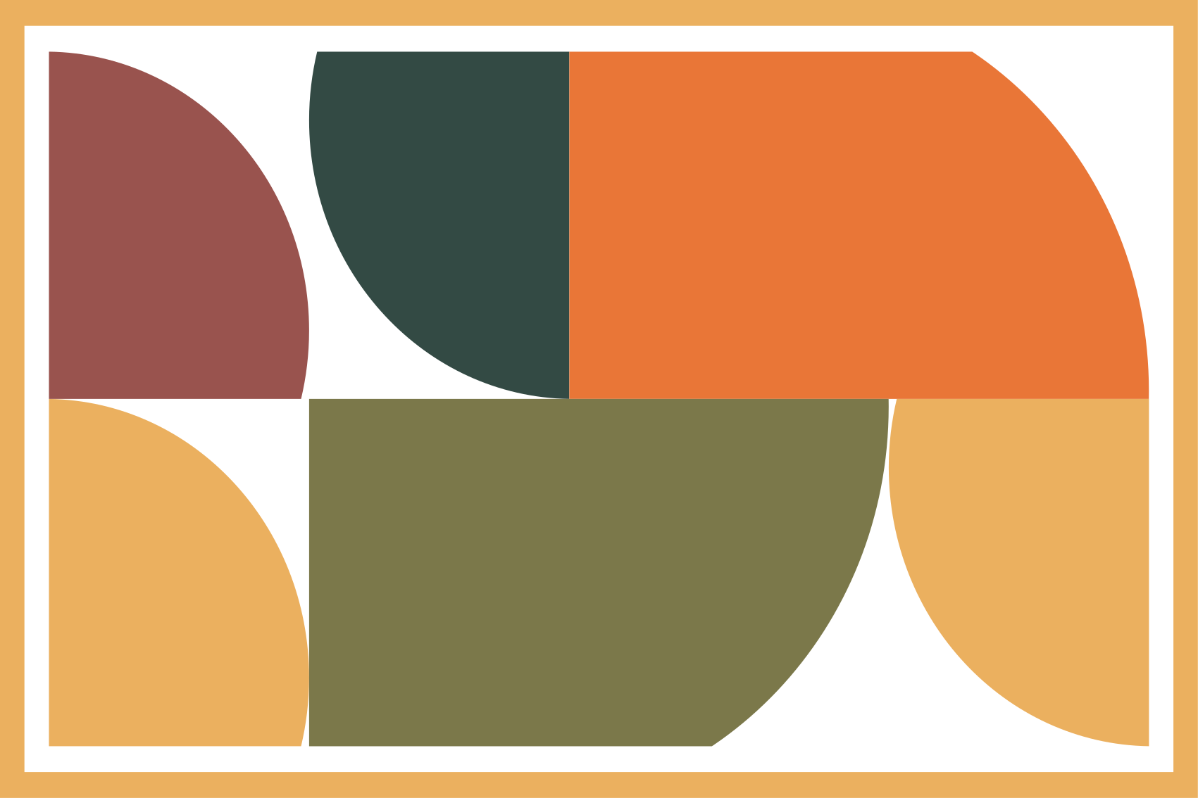 Geometric vinyl rug in abstract geometric art - TenStickers