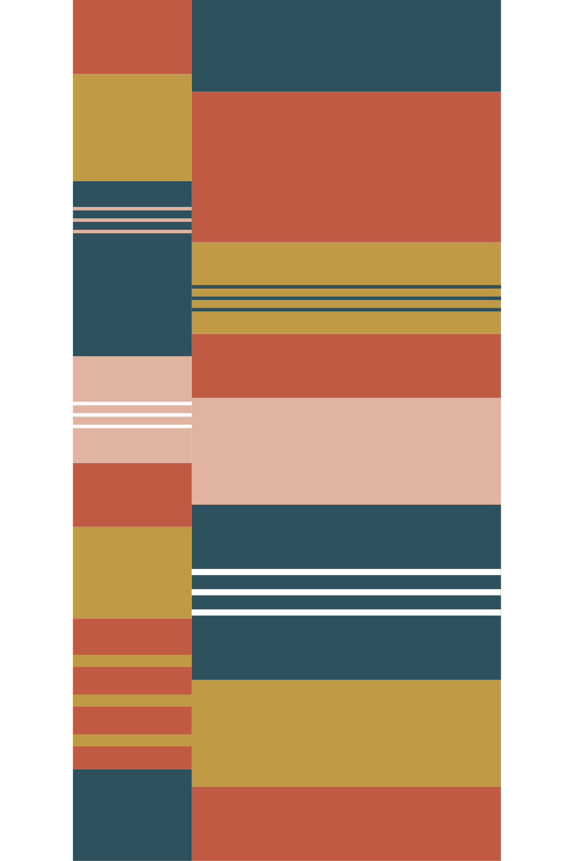 Geometric vinyl rug abstract block lines - TenStickers