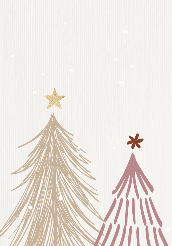 Christmas vinyl rug christmas tree minimalist - TenStickers