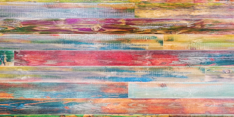 Entrance hall vinyl rug in various wood colors - TenStickers
