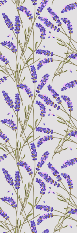 Living room vinyl rug with provencal lavender design - TenStickers