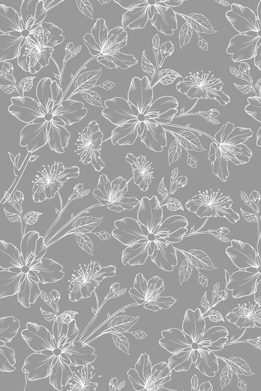 Grey vinyl rug with grey design - TenStickers