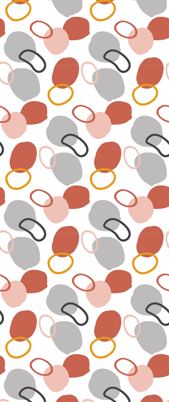 Hall vinyl rug with abstract colorful geometric dots - TenStickers