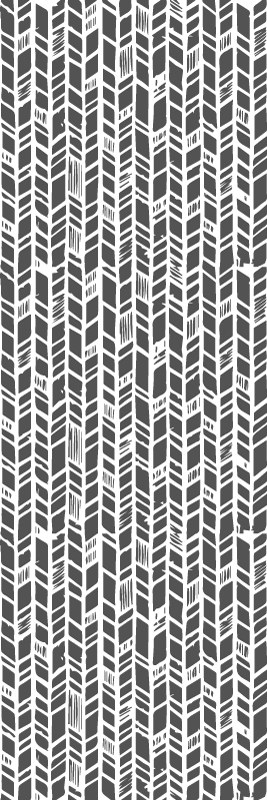 Hall vinyl rug black and white tribal design - TenStickers