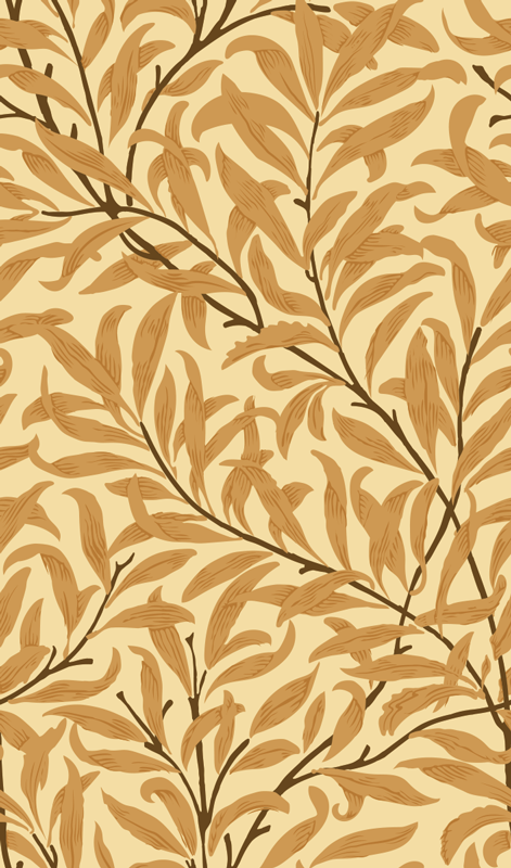 Beige vinyl rug with botanical leaf design - TenStickers